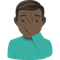 Man Facepalming- Dark Skin Tone emoji on Emojione